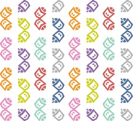 Abstract seamless multicolored pattern. Modern stylish texture. Repeating colorful tiles with geometric objects