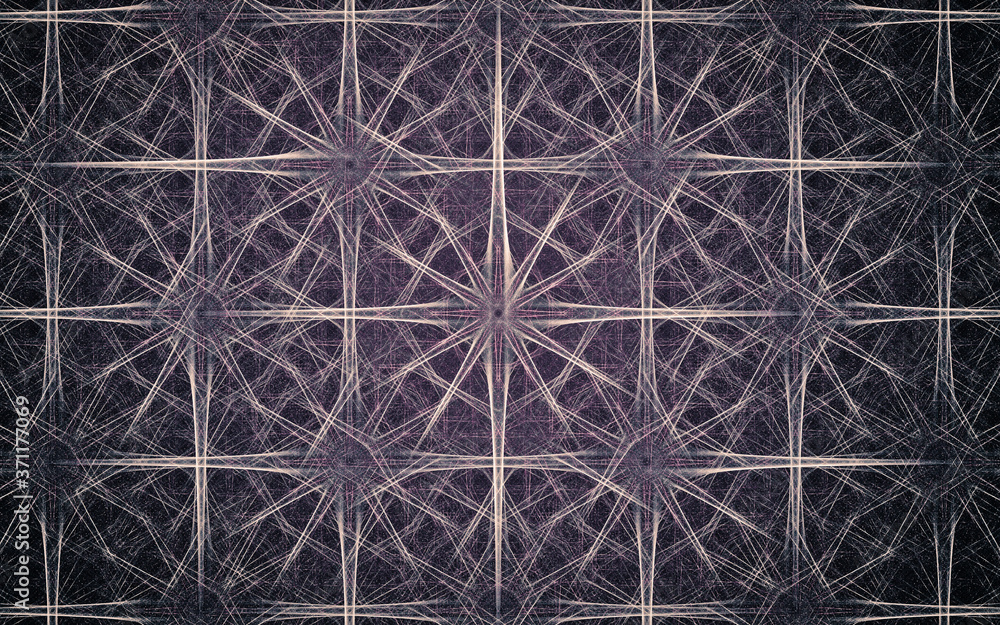 Aufkleber digital image generated on a computer consisting of beautiful abstract geometric shapes, lines of di