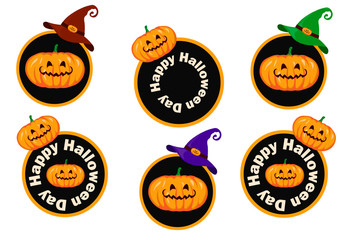 Icons happy halloween day. Vector icons happy halloween day