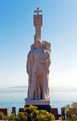 Statue Juan Rodriguez Cabrillo national monument  in San Diego, California