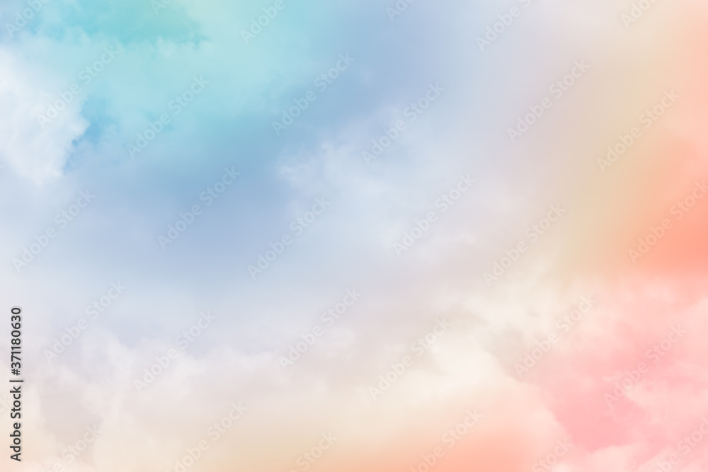 Wall mural cloud background with a pastel colour