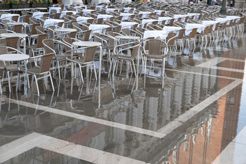 Acqua alta in piazza San Marco