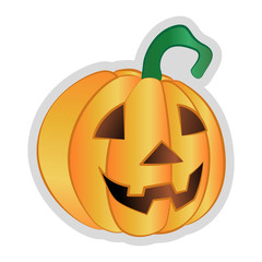 Vector sticker pumpkin for halloween
