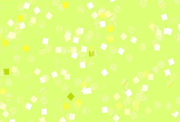 Fototapeta na wymiar Light Green, Yellow vector pattern with polygonal style with circles.