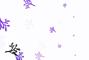 Light Purple vector abstract pattern with sakura.