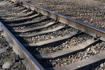 Railroad track on the ground
