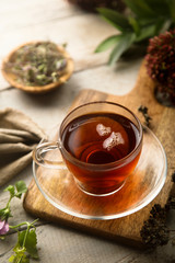 A cup of healthy warming herbal tea