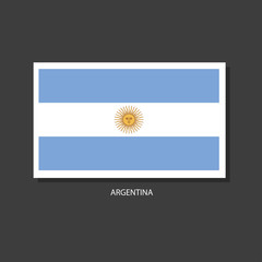 Argentina flag Vector Square Icon