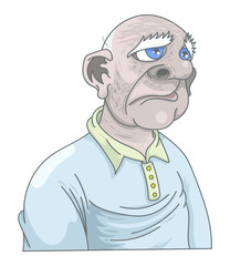 Vieux monsieur triste