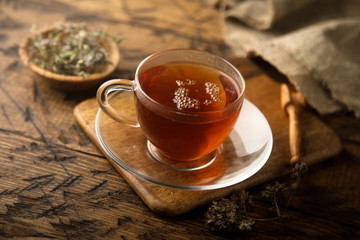 A cup of healthy warming herbal tea
