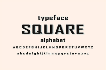 Fototapeta premium Alphabet modern typography, typeface bold 3d style, Vector Illustration.