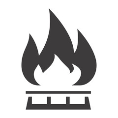 Fire Icon. Flat and solid color design. Vector illustration.