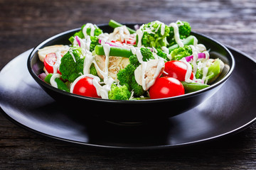 close-up of vegetarian salad in a bowl