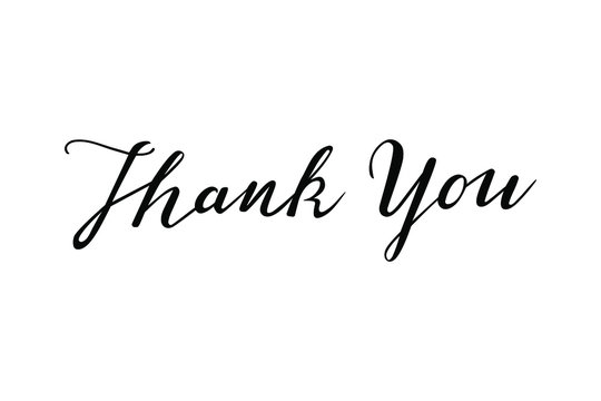 Thank you hand lettering vector