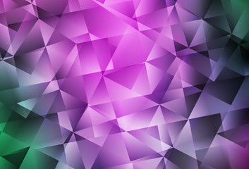 Light Pink, Green vector low poly texture.