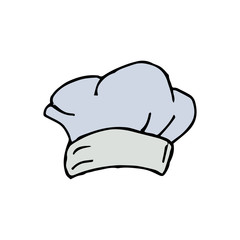 Chef hat hand drawn icon vector