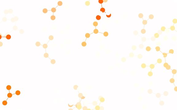 Light Orange vector template with artificial intelligence structure.