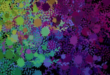 Fototapeta na wymiar Dark Multicolor vector pattern with random forms.