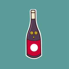 Japanese Sake Vector Character