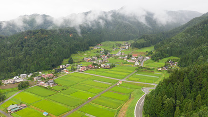 岐阜県　高山　飛騨古川　ドローン空撮