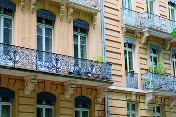 Obraz premium Street in Toulouse old town, France