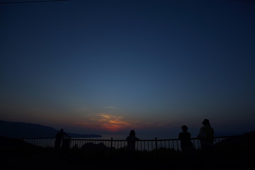 Fototapeta na wymiar Evening sky, beautiful colorful sky and Dramatic sunset