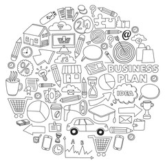 Business and finance online education vector pattern. Start up and innovations