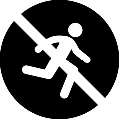 かけこみ禁止のピクトグラム （シルエットver.）