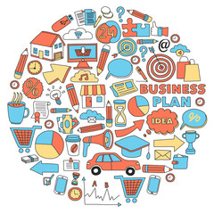 Business and finance online education vector pattern. Start up and innovations