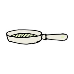 Frying pan hand drawn icon