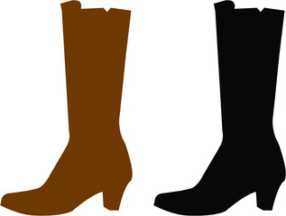 female boots isolated on white background