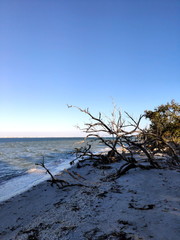 Beautiful seascape of Bowman Beach, sanibel Island, Florida