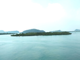 Panoramic view of the tropical island