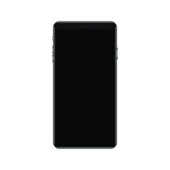 phone realistic vector front view, smartphone isolated on white background