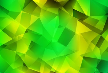 Obraz premium Light Green, Yellow vector abstract mosaic pattern.
