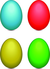 set of easter eggs