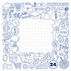 Business and finance online education vector pattern. Start up and innovations