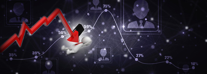 3d illustration Financial crisis concept, Economic Crisis. Business concept
