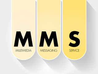 MMS - Multimedia Messaging Service acronym, technology concept background