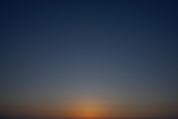 Amazing colored sunset form the beach in Japan
