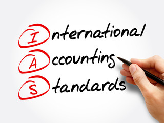 IAS - International Accounting Standards acronym, business concept background