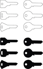 set of keys isolated
