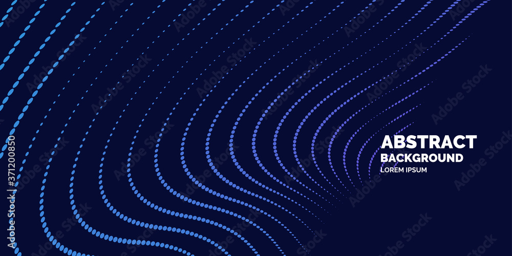 Poster bright abstract background with a dynamic waves of minimalist style. vector illustration