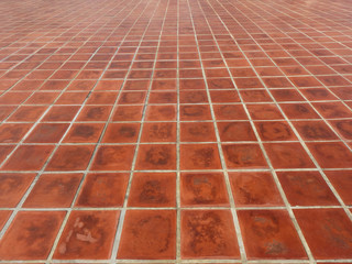 old brown tile pavement floor texture