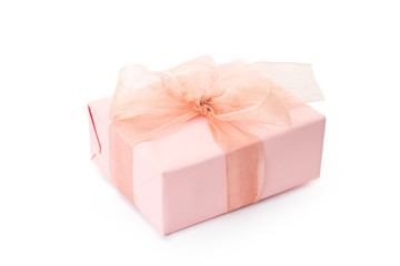 beautiful gift boxes made by hand isolated on white. holidays, birthday, new year