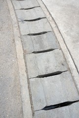 cement drain on the floor