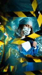 young medic on self isolation corona virus covid-19