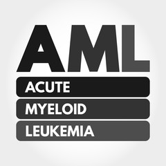 AML - Acute Myeloid Leukemia acronym, medical concept background