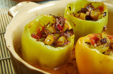 Halloumi stuffed peppers