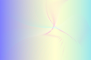 Raster abstract background. Multicolored thin wavy lines in multicolor gradient space.